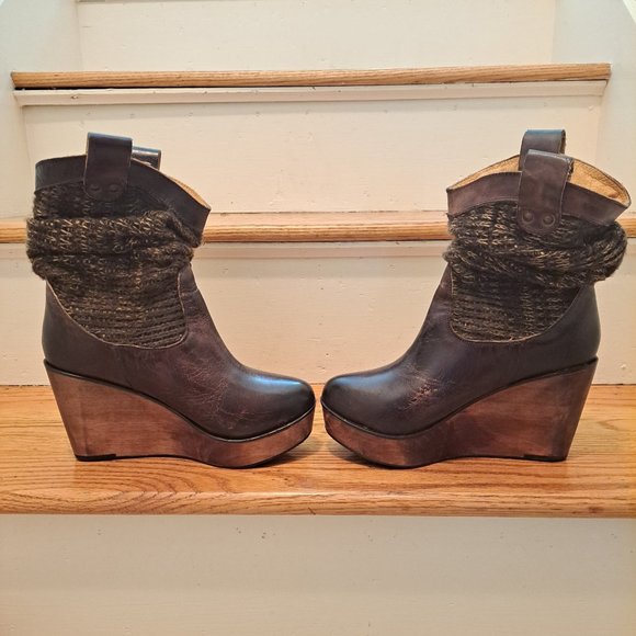 Wedge booties by BedStu Cobblers Series womens size 6.5 - Picture 6 of 10